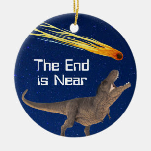 Décoration En Céramique Meteor Dinosaur End Est Près D'Une Catastrophe