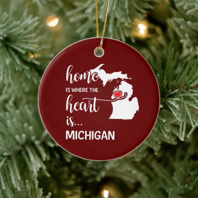 Décoration En Céramique Michigan home est le coeur (Arbre)