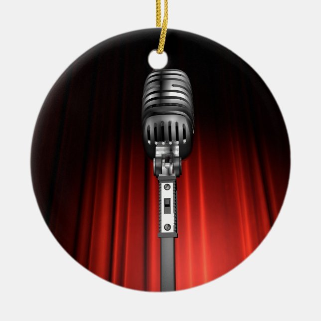 Décoration En Céramique Microphone de stade (Devant)