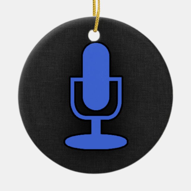Décoration En Céramique Microphone Royal Blue (Devant)