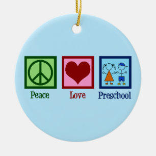 Décoration En Céramique Mignonne Enseignant de la maternelle Paix Amour Pr