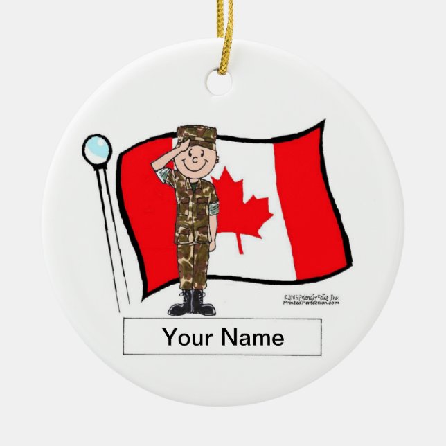 Décoration En Céramique Militaire canadien - Homme (Devant)