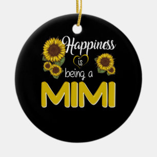 Décoration En Céramique Mimi Venin Happiness Is Being A MiMi Sunflower