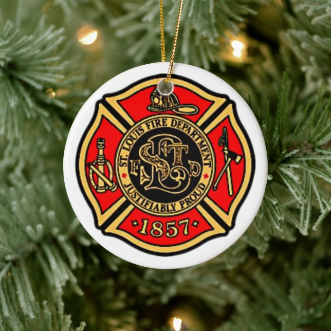 Décoration En Céramique MINISTÈRE DES INCENDIES DE St. LOUIS. (Arbre)