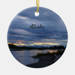 Décoration En Céramique Minuit Alaska Sunset Orament Souvenir