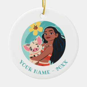 Décoration En Céramique Moana Holding Pua Illustré