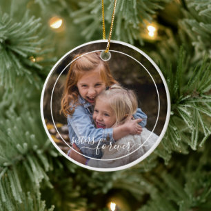 Décoration En Céramique Modèle de photo personnalisé sur mesure Sœurs pour
