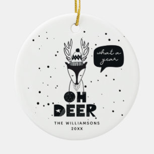 Décoration En Céramique Moderne Scandinave Fun Deer Crazy Année Photo