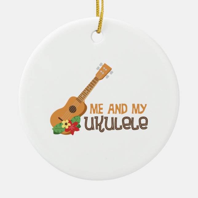 Décoration En Céramique Moi Et Mon Ukulele (Devant)
