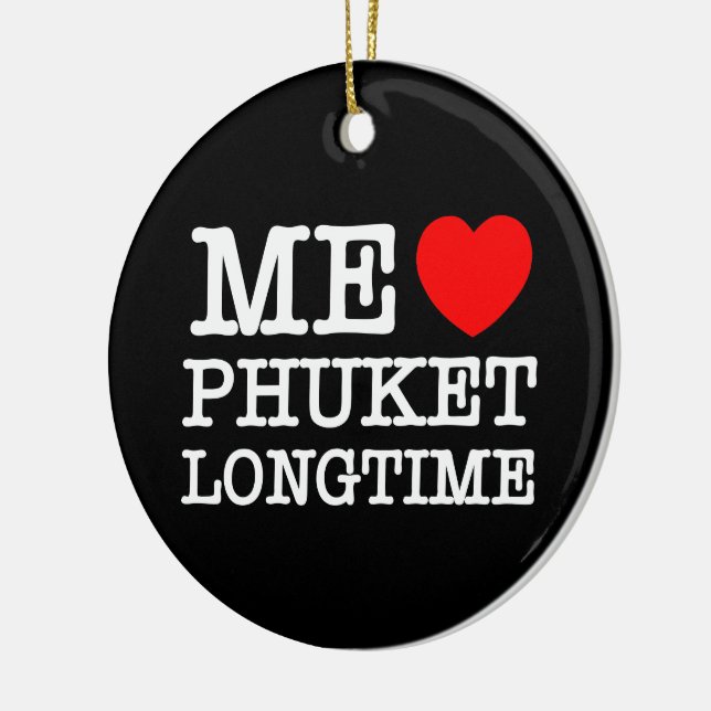 DÉCORATION EN CÉRAMIQUE MOI LOVE PHUKET LONGTEMPS (Gauche)