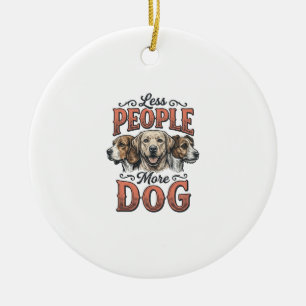 Décoration En Céramique Moins de personnes plus de chien conception vintag