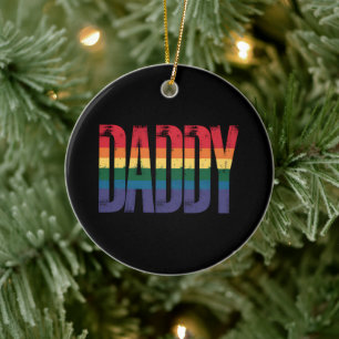 Décoration En Céramique Mois de la fierté gay papa Fête des pères LGBTQ Ar