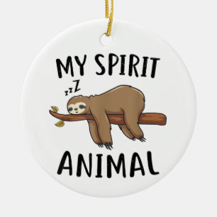Décoration En Céramique Mon animal spirituel Cadeau drôle de paresseux