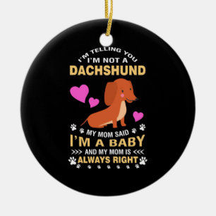 Décoration En Céramique Mon Dachshund Est Mon Bébé