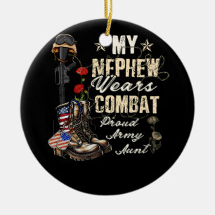 Décoration En Céramique Mon Nephew Porte Des Bottes De Combat Fière Tante 
