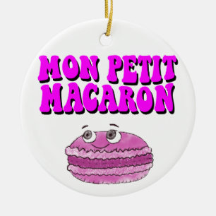 Décoration En Céramique Mon Petit Macaron Texte Super rétro