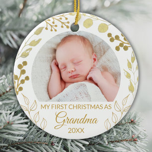 Décoration En Céramique Mon premier Noël en tant que grand-mère Photo de f