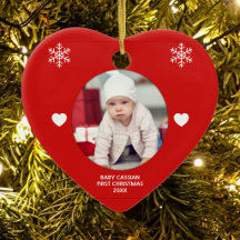Mon premier Noël Photo de bébé élégante personnali