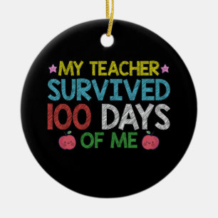 Décoration En Céramique Mon professeur a survécu au 100ème jour de mon éco