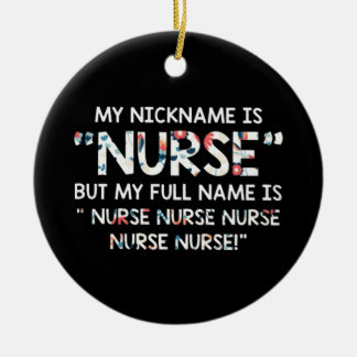 Décoration En Céramique Mon surnom est Nurse
