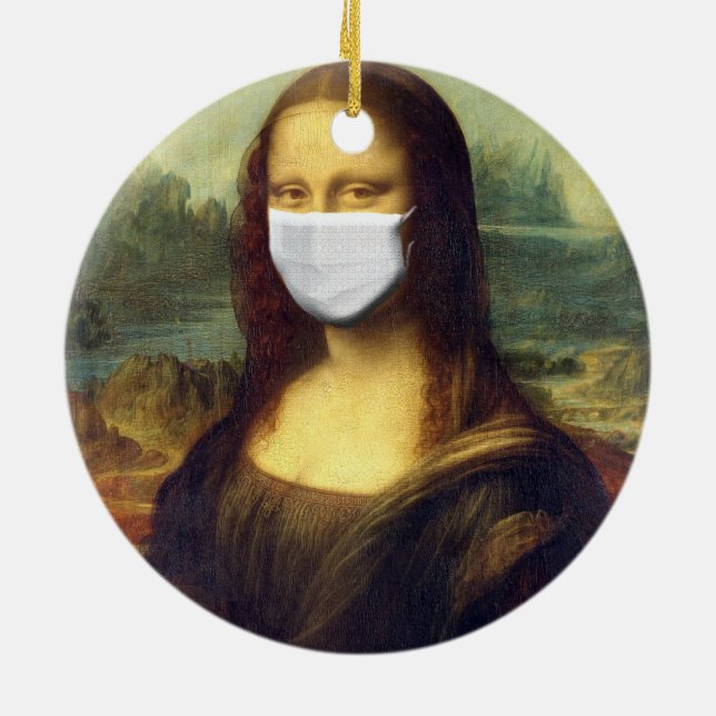 Décoration En Céramique Mona Lisa Via Corona Virus (Dos)