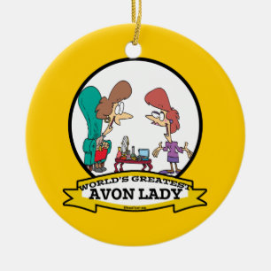 DÉCORATION EN CÉRAMIQUE MONDE LE PLUS GRAND AVON LADY WOMEN CARTOON