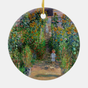 Décoration En Céramique Monet Garden Vetheuil Impressionim Peinture