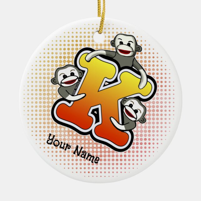 Décoration En Céramique Monogram K Sock Monkey (Devant)