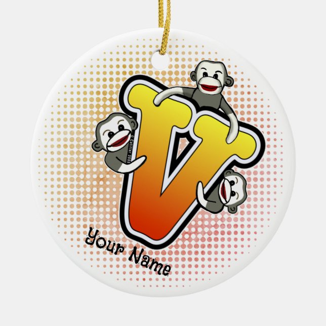 Décoration En Céramique Monogram V Sock Monkey (Devant)