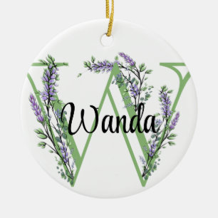 Décoration En Céramique Monogram W Lavender Eucalyptus Poster pépinière