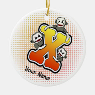 Décoration En Céramique Monogram X Sock Monkey