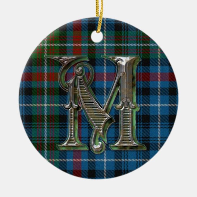 Décoration En Céramique Monogramme de MacDonald Plaid (Devant)
