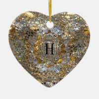 Monogramme élégant de coeur d'héritage