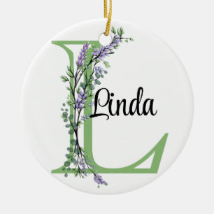 Décoration En Céramique Monogramme L Lavender Eucalyptus poster