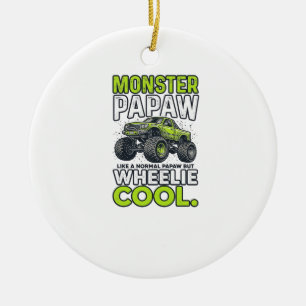Décoration En Céramique Monstre Papaw Wheelie Cool Drôle Camion Monstre De