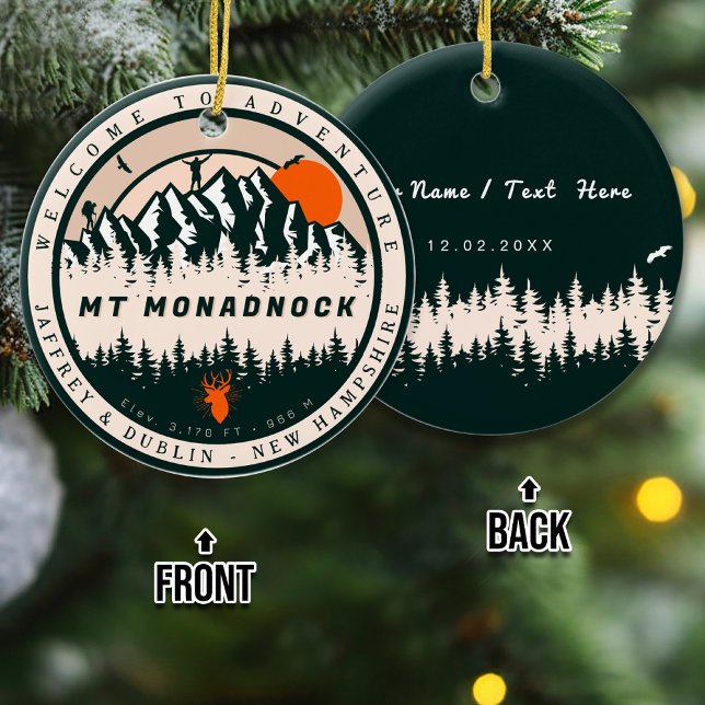Décoration En Céramique Mont Monadnock New Hampshire Randonnée Souvenir (Créateur téléchargé)