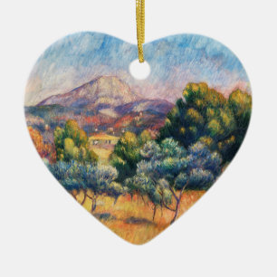 Décoration En Céramique Montagne Sainte-Victoire Paysage par Renoir