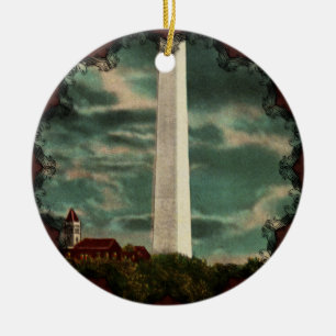 Décoration En Céramique Monument de Washington par l'ornement de nuit