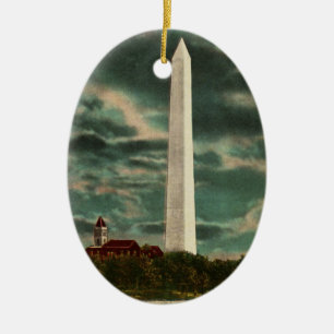 Décoration En Céramique Monument de Washington par l'ornement de nuit