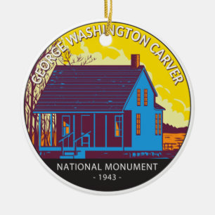 Décoration En Céramique Monument national de George Washington Carver Vint