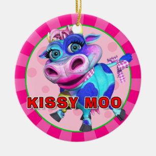 Décoration En Céramique MOO de "GiggleBellies" Kissy l'ornement de vache