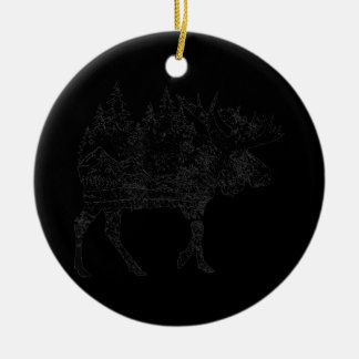 Décoration En Céramique Moose Nature Alaska Randonnée Pêche Camping