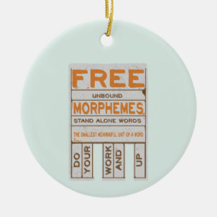Décoration En Céramique Morphèmes libres humoristique structurée littérati