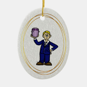 Décoration En Céramique Mortician Holding Urn Ornament de Noël