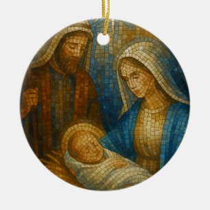 Décoration En Céramique Mosaïque de verre coloré de la Nativité Sainte F