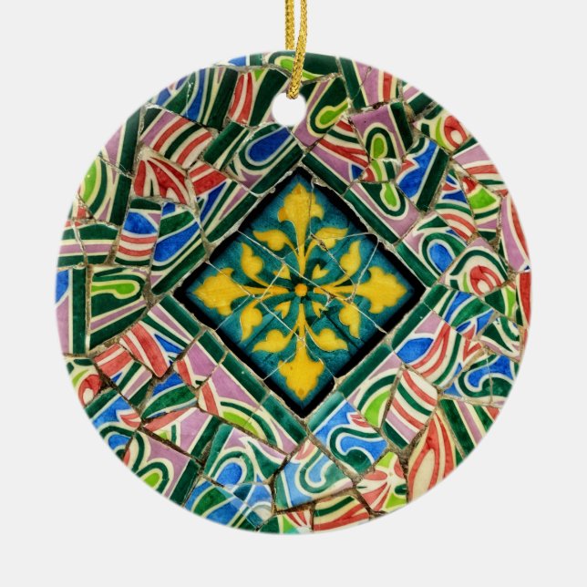 Décoration En Céramique Mosaïques de Guell de parc (Devant)
