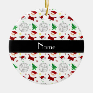 Décoration En Céramique Motif blanc nommé fait sur commande de Noël de