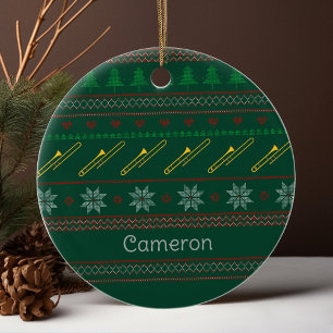 Décoration En Céramique Motif de chandail de Noël personnalisé pour trombo