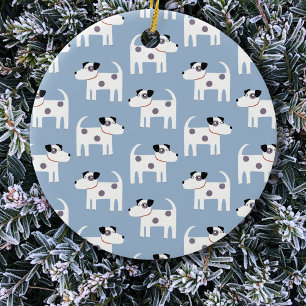 Décoration En Céramique Motif de chien Terrier Parson Jack Russell Bleu
