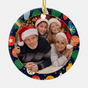 Décoration En Céramique Motif de Noël coloré Une photo